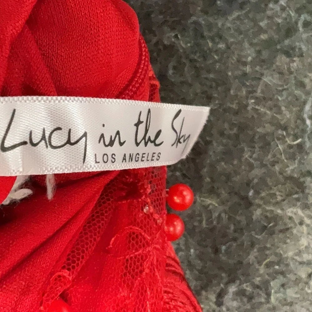 Lucy in the Sky Strapless Red Dress - Picture 5 of 6